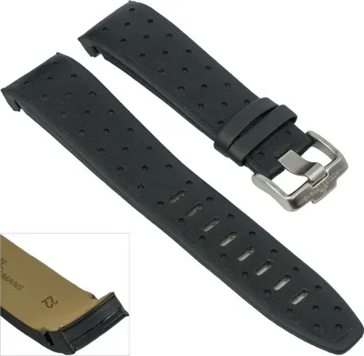 Produktbild von Jacques Lemans Uhrenarmband | Turnable - Dualtime 1-1515, Farbe:schwarz