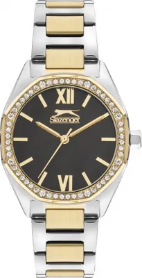 Produktbild von Damenarmbanduhr SLAZENGER SL.09.2301.3.06 in Gold Fashion als Geschenk.