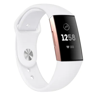 Obrázok produktu pre Fitbit Charge 3 / 4 Silicone (Large) remienok, White
