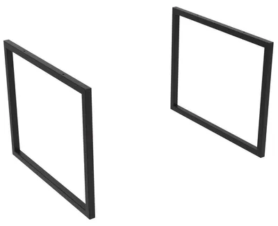 Produktbild von Set aus 2 mattschwarzen Rahmenbeinen 230x432 mm