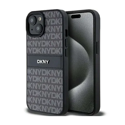 Image de Dkny Dkhcp15Mprthslk Iphone 15 Plus /14 Plus 6.7 Czarny/Black Hardcase Leather Mono Stripe & Metal Logo