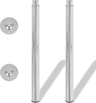 Obrázok produktu pre vidaXL 2 x teleskopická noha stolíka podnož chróm 710 mm-1100 mm