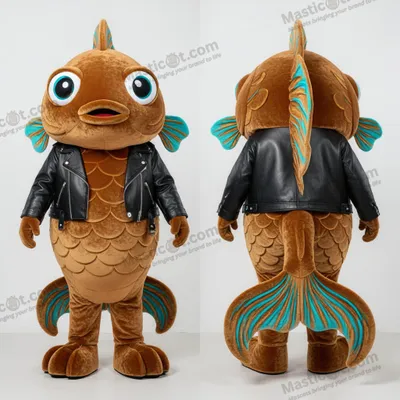 Produktbild von Samtbrauner MASTICOT Motorrad-Schuppen-Betta-Fisch-Maskotte