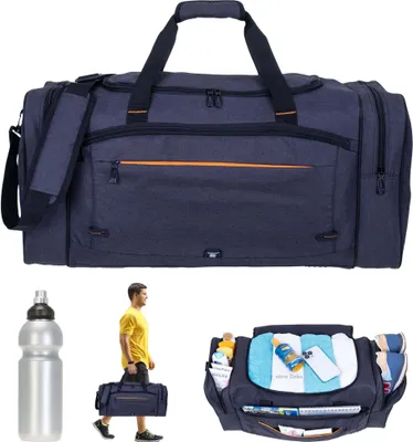 Produktbild von Sporttasche Reisetasche sehr groß Elephant XL 69 cm 55 Liter Saunatasche Freizeittasche Fitnesstasche Tasche Accent 1358 XL Anthrazit + Flasche