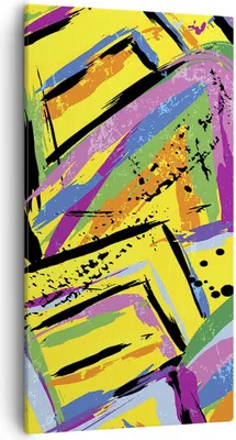 Produktbild von Bild auf Leinwand - Leinwandbild - Abstraktion modern - 55x100cm - Wand Bild - Wanddeko - Leinwanddruck - Bilder - Kunstdruck - Wanddekoration - Leinwand bilder - Wandkunst - PA55x100-4111