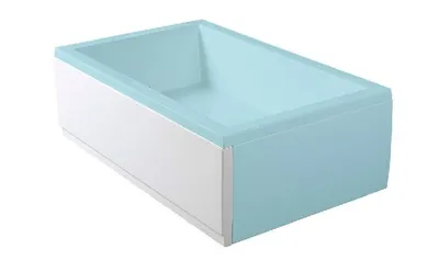Imagen del producto de Polysan, faldón delantero para inodoro, modelo "DEEP PLAIN", lado izquierdo, 120x36 cm, color blanco