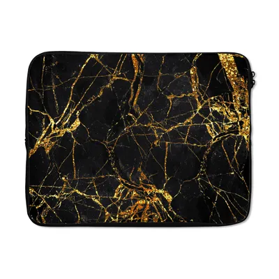 Produktbild von MuchoWow® Laptop Hülle 15 Zoll Gold - Marmor - Glitzer - Luxus Laptoptasche - Laptoptasche - Sleeve - Rundum-Schutz