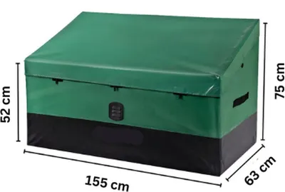 Immagine prodotto di Contenitore di stoccaggio - Contenitore per esterni - Contenitore per il giardino - Contenitore per cuscini da giardino - Impermeabile - 155x63x75x52 CM