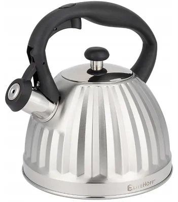 Produktbild von Elitehoff Traditioneller Stahlwasserkocher mit Pfeife, 2,5L