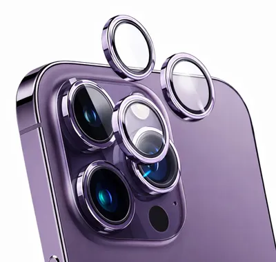 Produktbild von Force Glass, Glas-Folie für Apple iPhone 14 Pro/14 Pro Max Rückkamera, Violett