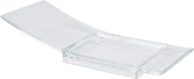 Produktbild von 24x Alufix Fingerfood gebogener Teller 40 x 100 x 21 mm PS transparent