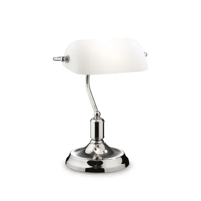 Produktbild von Schreibtischlampen - Classic Office Lawyer Metall Chrom 1 Licht E27