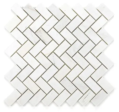 Produktbild von Naturstein Mosaik Elfenbein Fischgrät | 28,2x28,2 cm | 1 m²/s