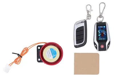 Image de Système d'alarme antivol universel à 2 voies pour voiture, système de sécurité PKE étanche avec écran LCD pour moto, sans dispositif de surveillance de la pression des pneus