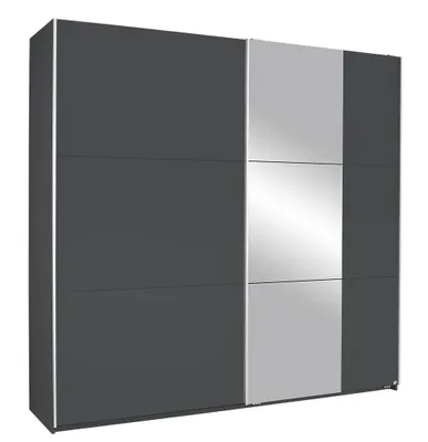 Zdjęcie produktu dla RAUCH AM871_503E Szafa przesuwna 2-drzwiowa z lustrem Kronach w kolorze szarym metalicznym