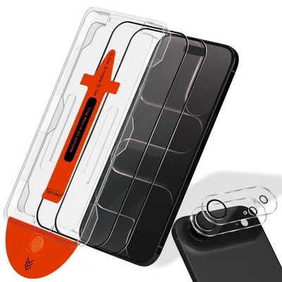 Obrázek produktu pro 2-balení iPhone 17 Air Ochranné sklo na displej & 2-balení ochrana objektivu - Tvrzené sklo | [Automatická instalace] - Bez bublin