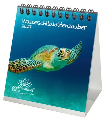 Produktbild von Wasserschildkrötenzauber Tischkalender 10x10cm für 2027 Wasserschildkröten - Seelenzauber
