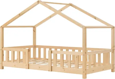 Productafbeelding van Treviolo kinderbed van hout met uitvalbeveiliging, 80x160 cm