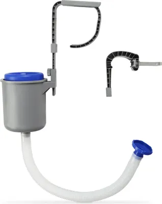 Produktbild von Pool-Oberflächenskimmer zur Poolreinigung, inkl. 2 Anschlussadapter für Schwimmbecken mit Luftring und Stahlrohrrahmen, Filtersystem ab 2006 l/h