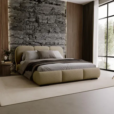Produktbild von FurMeb24 Polsterbett OLIVIO - 200 x 200 cm - ohne Matratze - Stoff Quelle 18