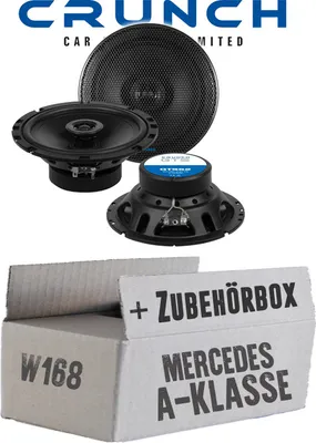 Produktbild von Lautsprecher Boxen Crunch GTS62 - 16,5cm 2-Wege Koax GTS 62 Auto Einbauzubehör - Einbauset passend für Mercedes A-Klasse JUST SOUND best choice for caraudio