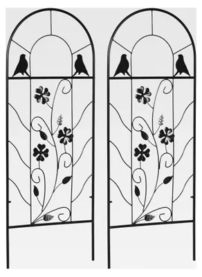 Produktbild von Rankgitter aus Metall 2er Set rostfrei für Kletterpflanzen 38 x 98 cm