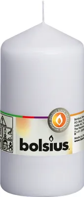 Produktbild von Bolsius Stumpenkerze Weiß 130/68mm