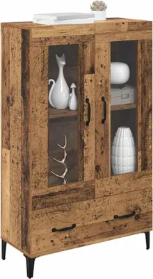 Obrázok produktu pre vidaXL Vysoká skriňa z recyklovaného dreva 70 x 31 x 115 cm, kompozitné drevo a železo