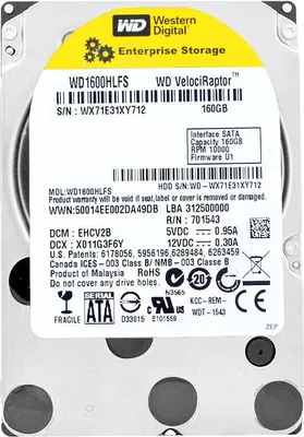 Produktbild von Festplatte WD 160Gb WD1600HLFS 16Mb Cache 10 000Rpm Sata II 2,5" Zoll