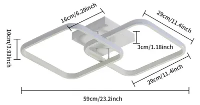 Produktbild von Moderne LED-Deckenleuchte - A5302 - 42 W - Kaltweiß - Nicht dimmbar - 15–30 m² - Weiß