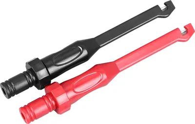 Image de 2pcs Test Hook Clip Banana Plug 4mm Sonde Multim?tre -Accessoire Noir Test de Mesure Rouge Laboratoire