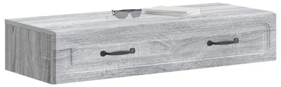 Obrázok produktu pre Nástenný bočný stôl Sivá sonoma 87,5 x 34,5 x 17 cm