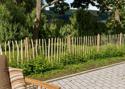 Produktbild von Vorgarten-Rollzaun 300x150 cm Haselnuss