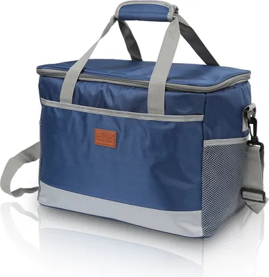 Produktbild von EINFEBEN Kühltasche Picknicktasche Kühltaschen Lunchtasche Mittagessen Tasche Thermotasche Kühltasche Isoliertasche für Lebensmitteltransport,25L Marine