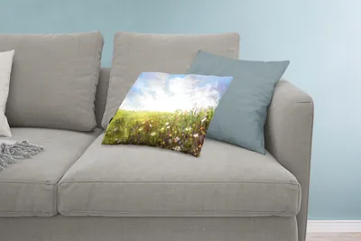 Produktbild von MuchoWow® Zierkissen Sofakissen Wohnzimmer Dekokissen 60x40 cm Sommer - Blumen - Ölfarbe - Kopfkissen - Polster mit Foto