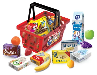 Obrázok produktu pre Nákupný košík s príslušenstvom červená