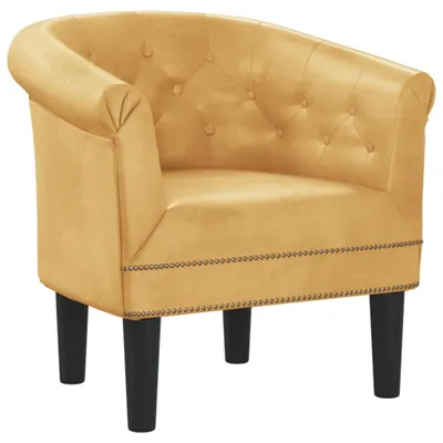 Image de vidaXL Chaise club en similicuir doré