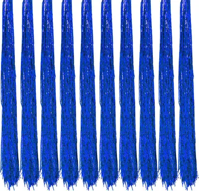 Produktbild von Oblique Unique 10x Lametta Weihnachten Fasching Karneval Geburtstag Feier Party Deko - blau