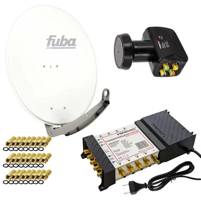 Produktbild von PremiumX Satelliten-Komplettanlage Fuba DAA 780 W Antenne 5/8 Multiswitch LNB F-Stecker