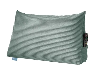 Produktbild von Rückenkissen | Lesekissen für Bett und Sofa | Cord türkis | 70 x 40 x 20cm | Stabiles Bettsitzkissen | XDREAM