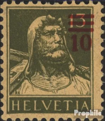 Produktbild von Briefmarken Schweiz 1921 Mi 159 postfrisch Aufdruck