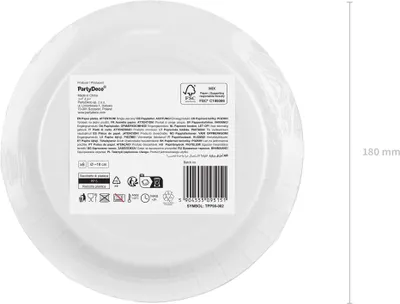 Image de Assiette en carton 18 cm, lot de 6, couleur lavande