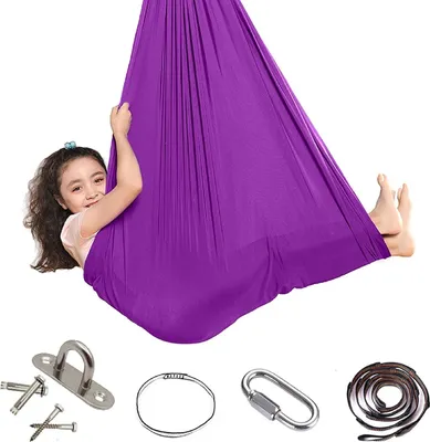 Produktbild von Kinderschaukel Hängematte 1, Indoor-Schaukel, Elastische Kuschelhängematte Für Sensorische Integration, 150 X 280 Cm, Für Kinder Mit Autismus Und Asperger