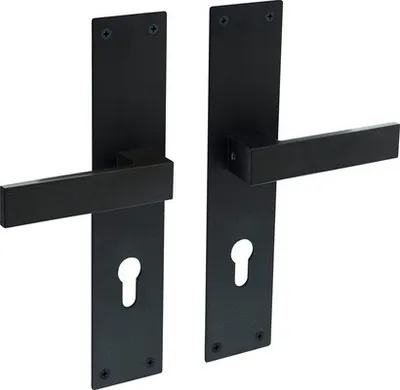 Produktbild von Langschildgarnitur Intersteel Amsterdam PZ 72 mm schwarz matt