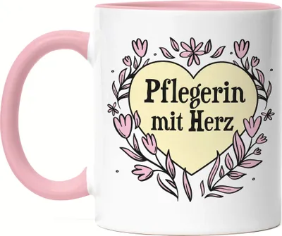 Produktbild von Pflegerin mit Herz Tasse Rosa Geschenkidee Zum Danke Sagen Beste Pflegerin