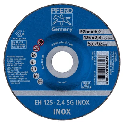 Produktbild von PFERD 61341223, Schneidedisk, Edelstahl, 12,5 cm, Jede Marke, Flache Mitte, 2,22 cm