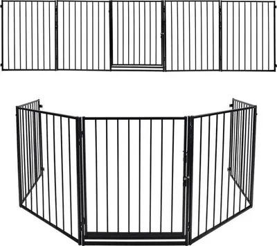 Produktbild von Jopassy Kaminschutzgitter Kamingitter Baby Kinderschutzgitter Schutzgitter Ofen Ofenschutzgitter Absperrgitter Tiergitter 300cm x 76cm