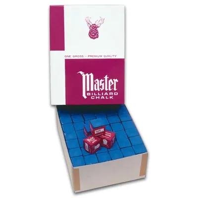 Image de Master Craie 144 Pièce Bleu, Craie de Billard 1 Gros
