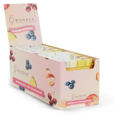 Zdjęcie produktu dla Wunder – opakowanie 6 sztuk patyczków do zębów, motyw ananas