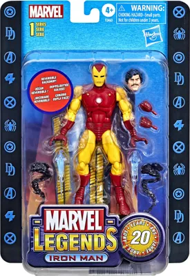 Immagine prodotto di Hasbro Marvel Legends 20° Anniversario Serie 1 Figura d'azione 2022 Iron Man 15 cm HASF3463